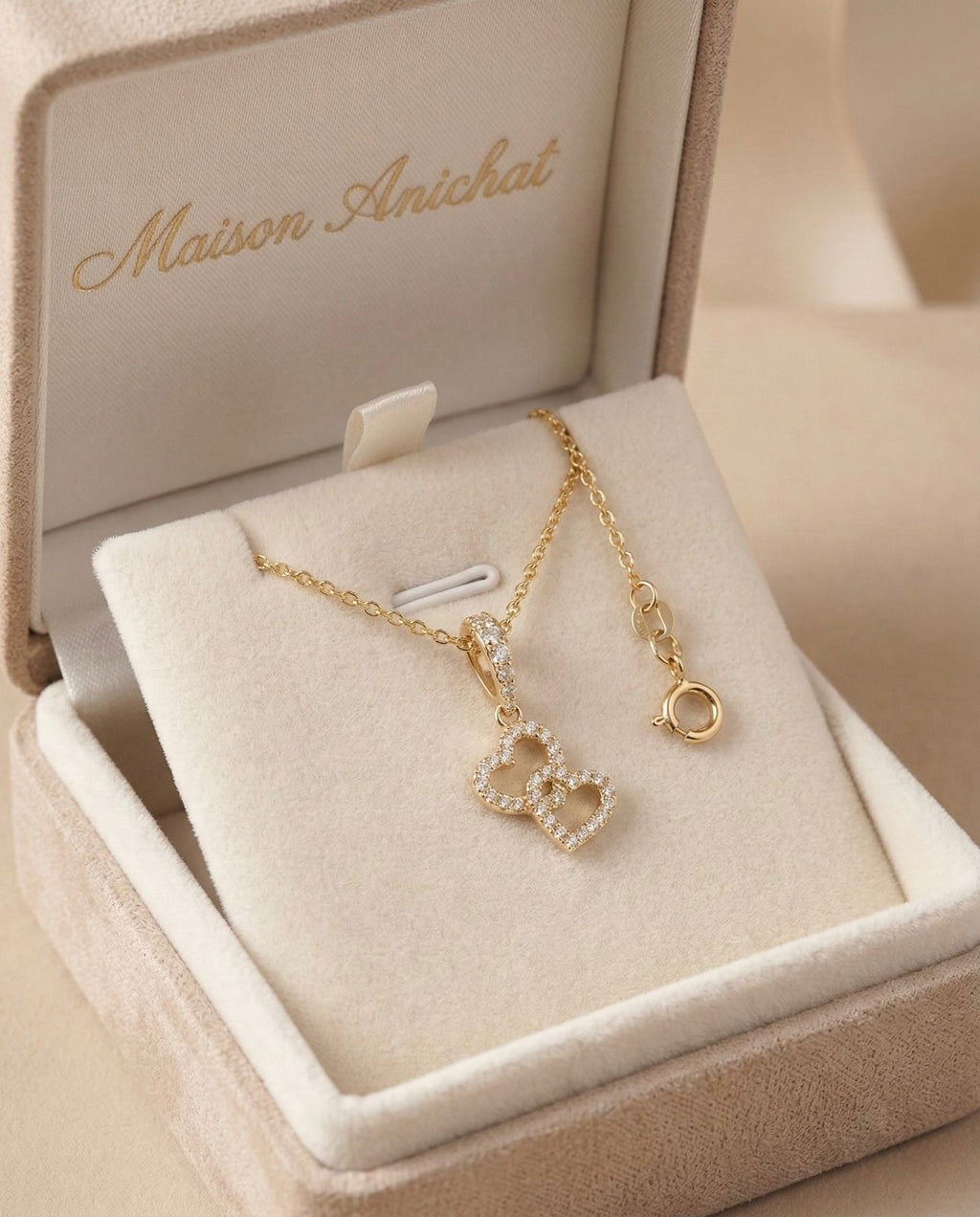 Elina - Double Heart Necklace