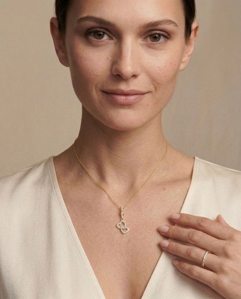 Elina - Double Heart Necklace