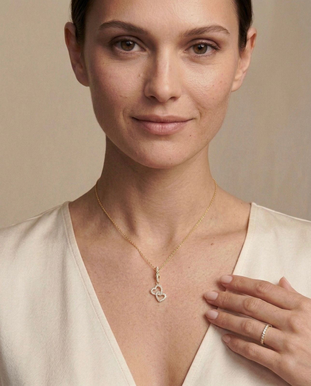 Elina - Double Heart Necklace