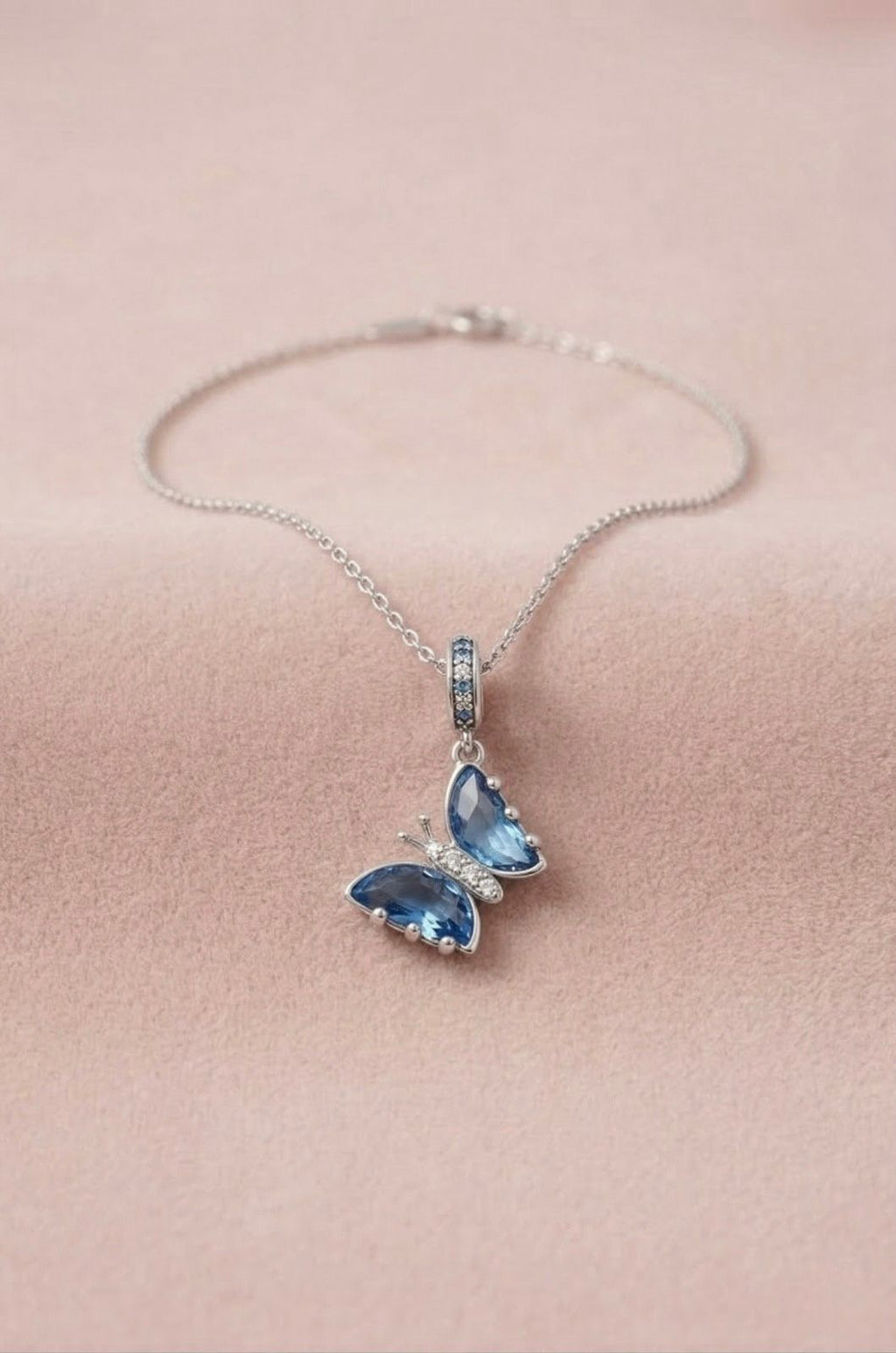 Elara - Blue Butterfly Necklace