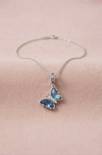 Elara - Blue Butterfly Necklace