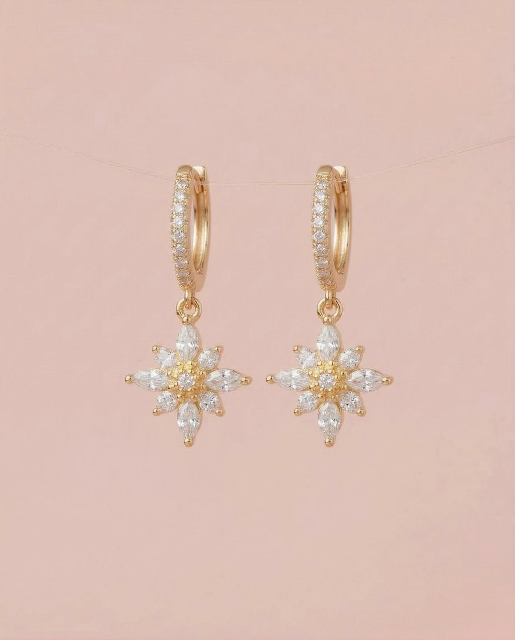 Lina - Starflower Drop Earrings