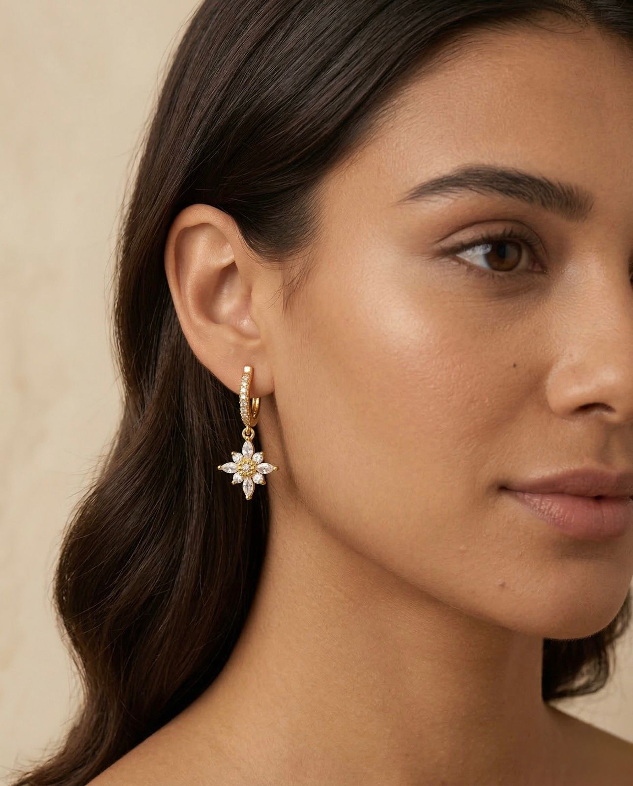 Lina - Starflower Drop Earrings