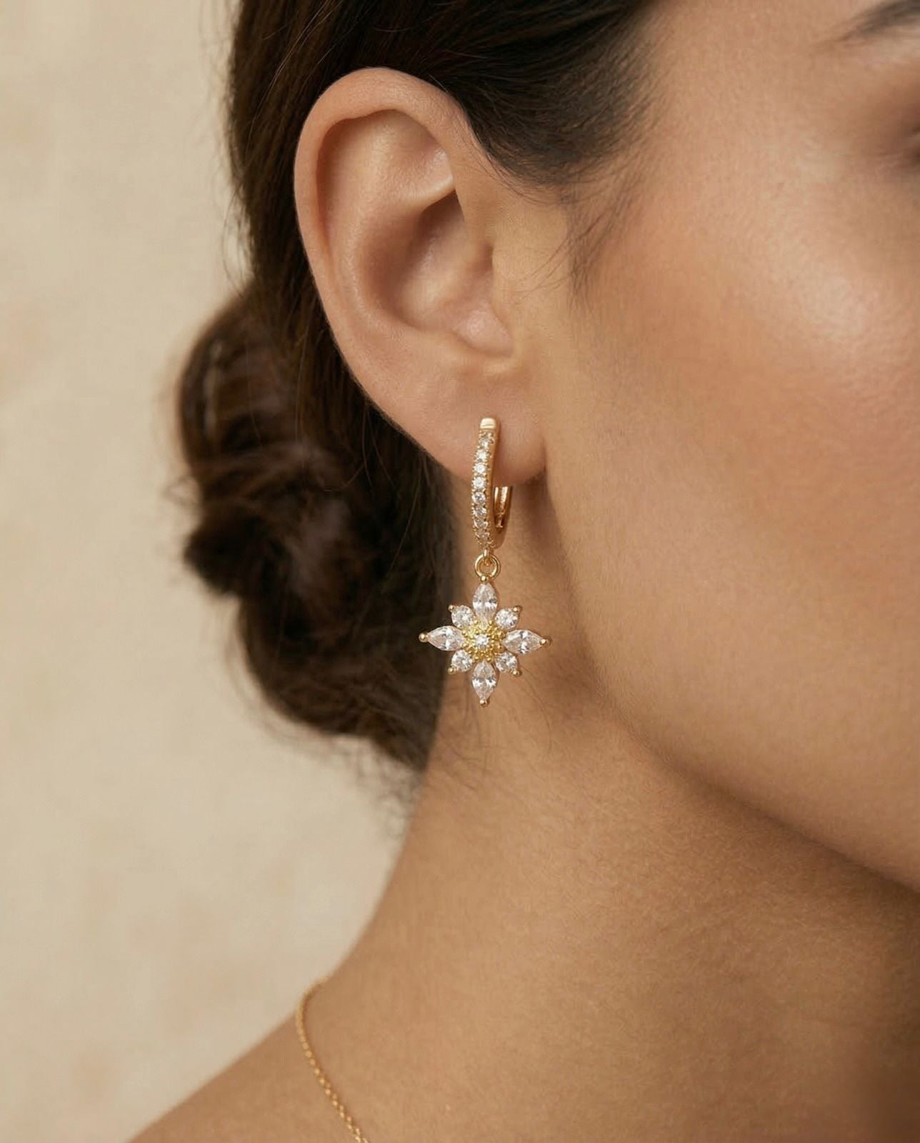 Lina - Starflower Drop Earrings
